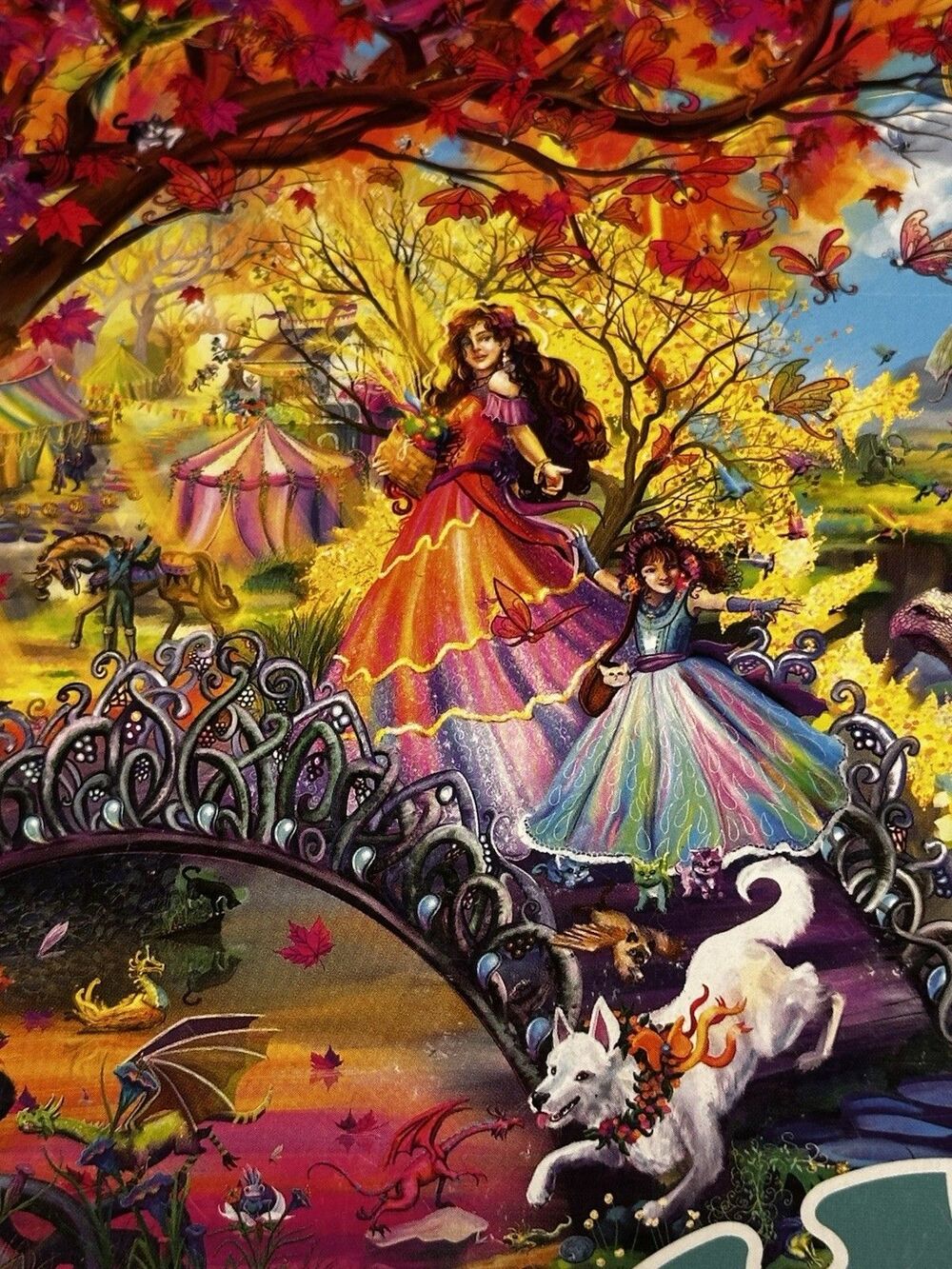 1000 Piece Puzzle Flight of Fantasy Rose Cat Khan Autumn Castle Festival Jigsaw